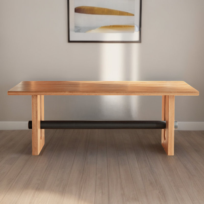 Jenika Ash Solid Wood Dining Table, 31.49" W x 78.74" L