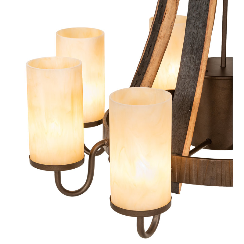 Barrel Stave Madera 9 - Light Chandelier