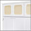 Full Murphy Bed with Desk and Rattan Cabinets, Space-Saving Wall Bed for Home Office, Black-115983081
