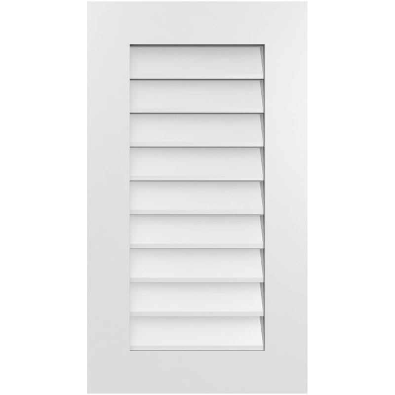 Vent à pignon rectangulaire en uréthane non-fonctionnel, H 32 po x l 18 po x P 1 po