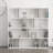 Modern White w/ Wenge Bookshelf, 57.1 x 9.8 x 57.1 inches | 100% Melamine Coated Particle Board, Thickness: 0.7 inches | Numerous Shelves, Wall-Mountable Design | Stylish Scandinavian Furniture for Home w/ Office-769719471
