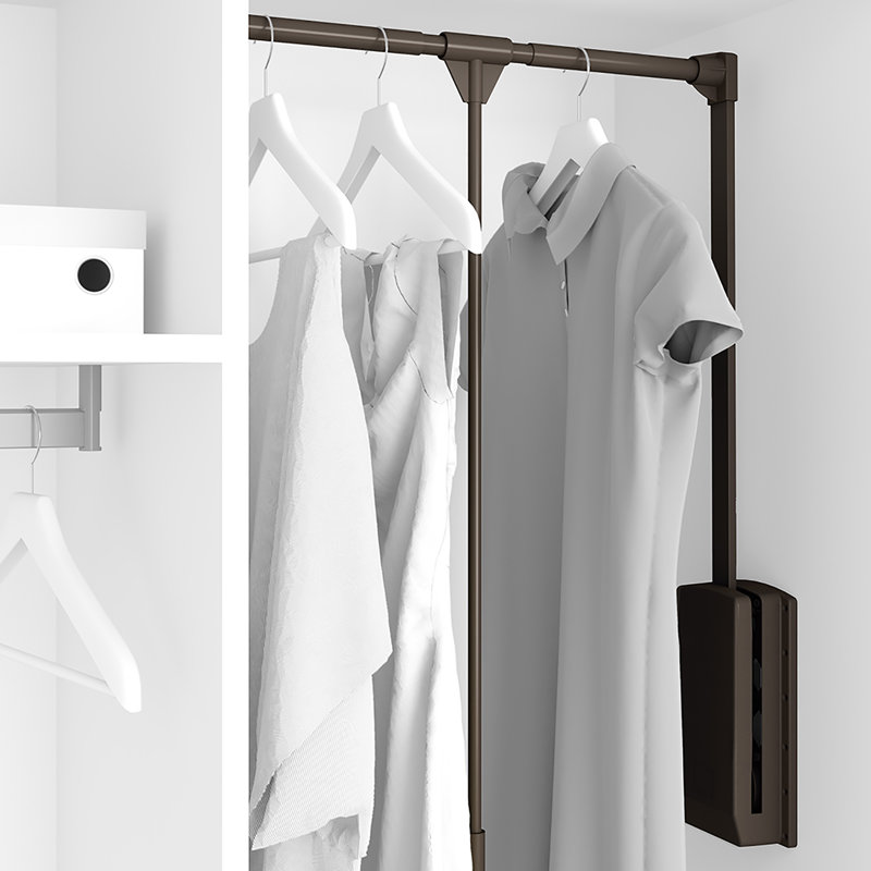 Unoss Wardrobe Rail, 50cm, Titanium
