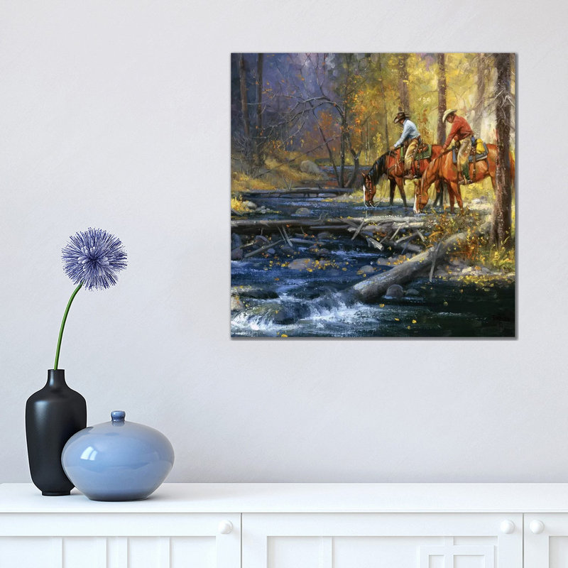 Cold Water & Falling Leaves by Jack Sorenson - Wrapped Canvas Print, 45.72 cm H x 45.72 cm W