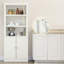 Freestanding Kitchen Pantry Cupboard with 6-Tier Shelving