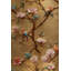 Papier peint floral avec oiseaux or