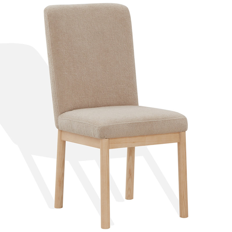 Chaise Connie, Tissu bouclé avoine