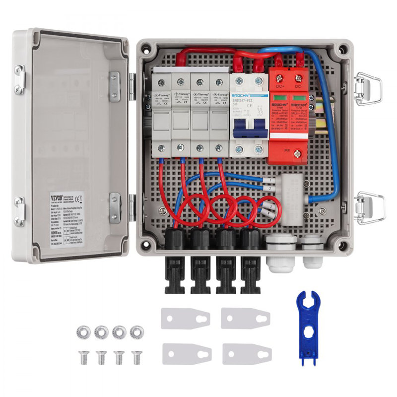 Boîtier de combinaison solaire PV 4 cordes 10A pour système de panneau solaire ABS Case IP65