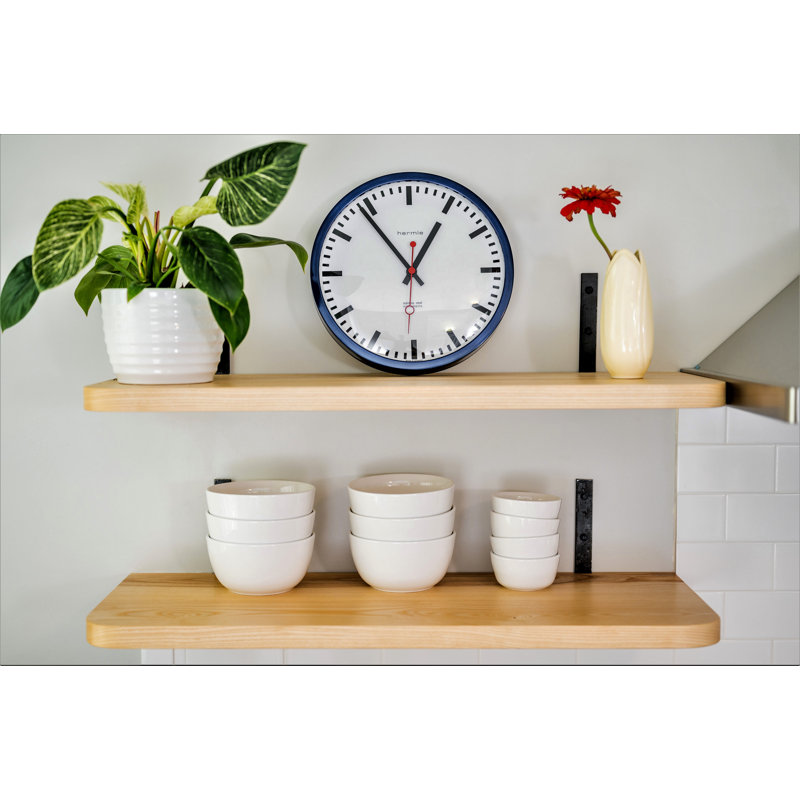 Metal Wall Clock, Blue/White