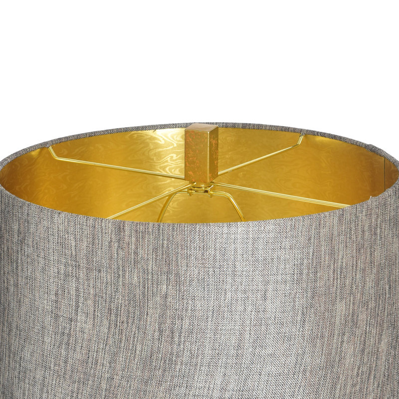 Lampe de table Poly - Van Gold - Abat-jour blanc