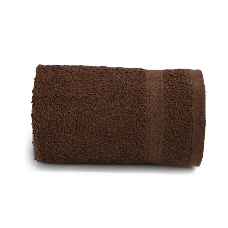Ensemble de 12 serviettes de toilette en coton 100%, Marron foncé