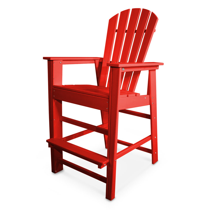 Chaise de bar POLYWOOD South Beach, Rouge coucher de soleil