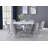 Kamiyha Round Dining Table with Lazy Susan in White and Silver