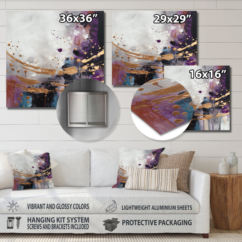 Décoration murale en métal, H 16 po x l 16 po x P 1 po