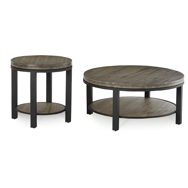 Solid Wood Top End Table