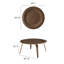 Table basse circulaire de style Mid-Century légèrement biseautée-1551831166