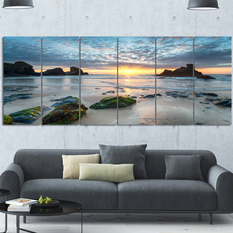 Porthcothan Bay Coastal Landscape Canvas Print, 70" x 28"