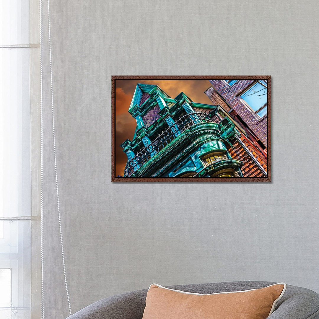 Victorian On Dearborn And Goethe Chicago von Raymond Kunst - Gallery-Wrapped Canvas Giclée on Canvas