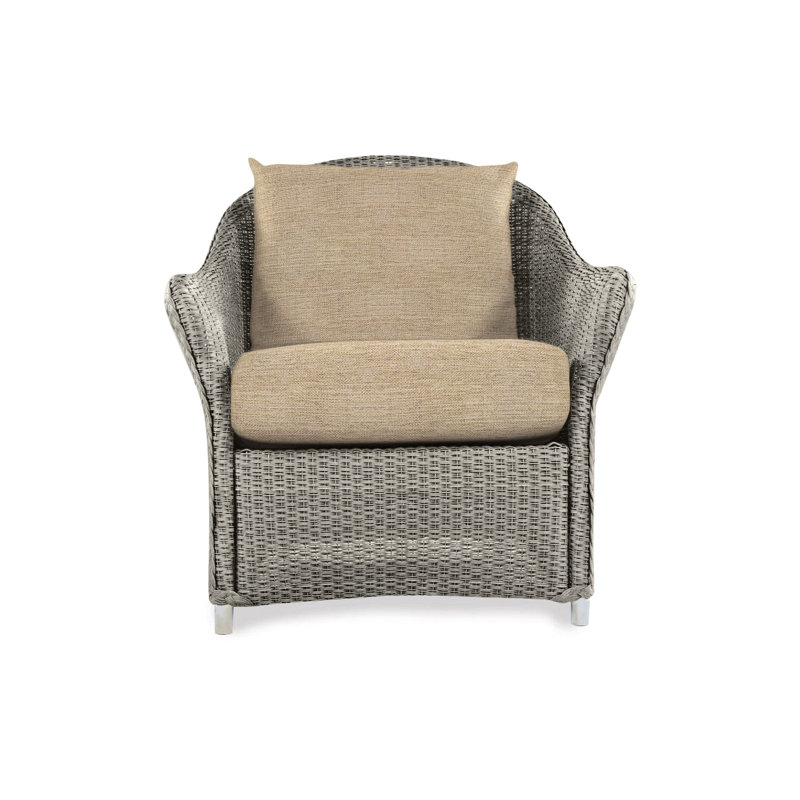 Weekend Retreat Outdoor Lounge Chair, Pewter, Canvas Natural Sunbrella® Canvas