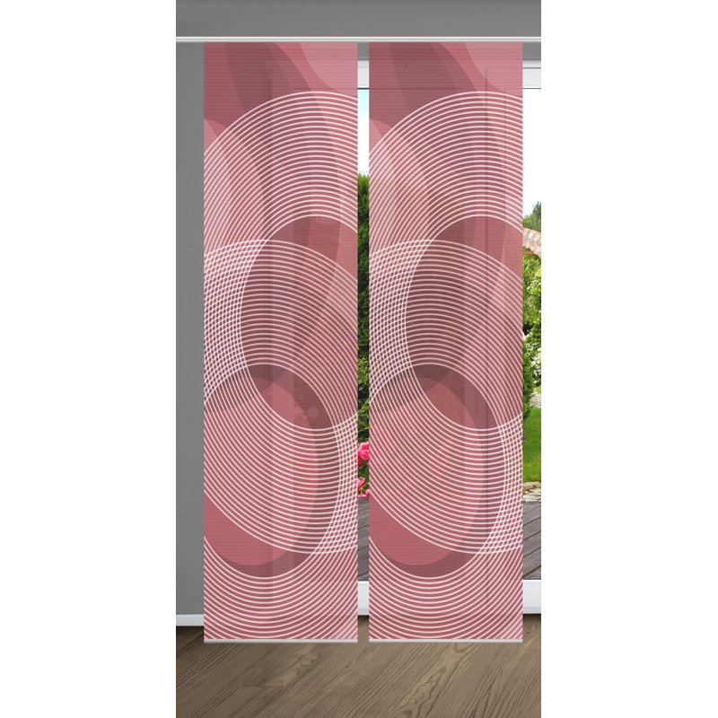 Semi Sheer Sliding Panel Pair, Anthracite