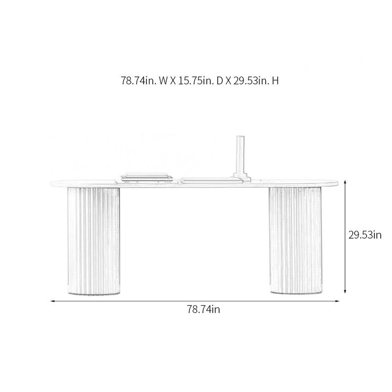 Console Modern Minimalist Art, H 29,53 po x l 78,74 po x P 15,75 po