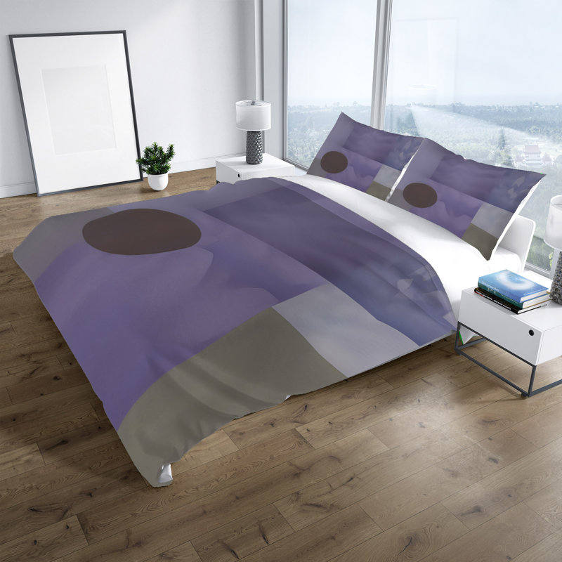 Polyester Abstract Duvet Cover, King Duvet Cover + 2 King Shams