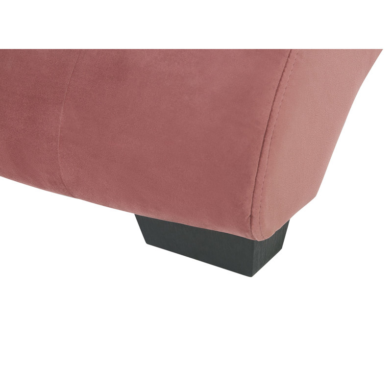 Nelms Velvet Chaise Lounge, Pink