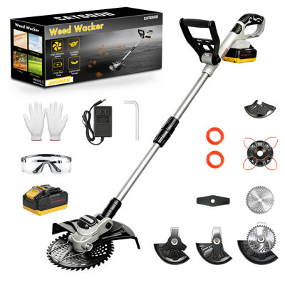 13-Inch 21V Telescopic Brushless Cordless Lawn Mower, 1300W Grass Trimmer, Ideal for Lawn, Garden & Yard