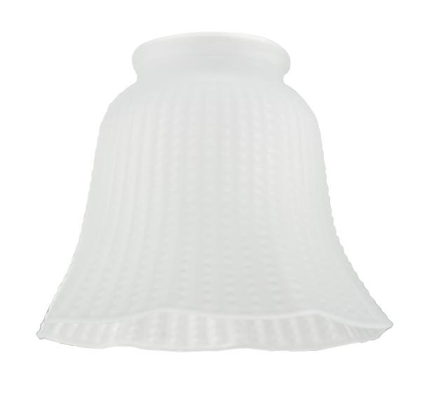 9.7cm H Glass Bell Lamp Shade ( Screw On ) in White
