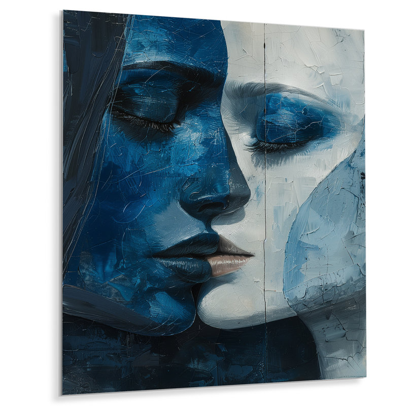Astrologie blanche blanche et bleue, abstraction des Gémeaux - astronomie, décoration murale Gémeaux, Métal métal