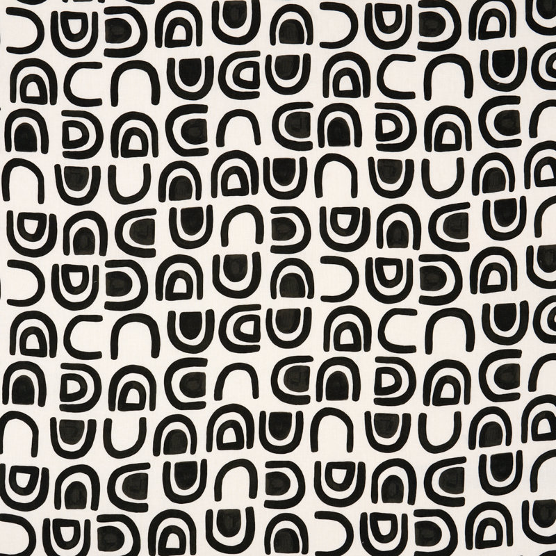 Tissu en lin Schumacher x Hadiya Williams, Carbone