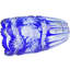 Vase de table en cristal fabriqué à la main en bleu / transparent