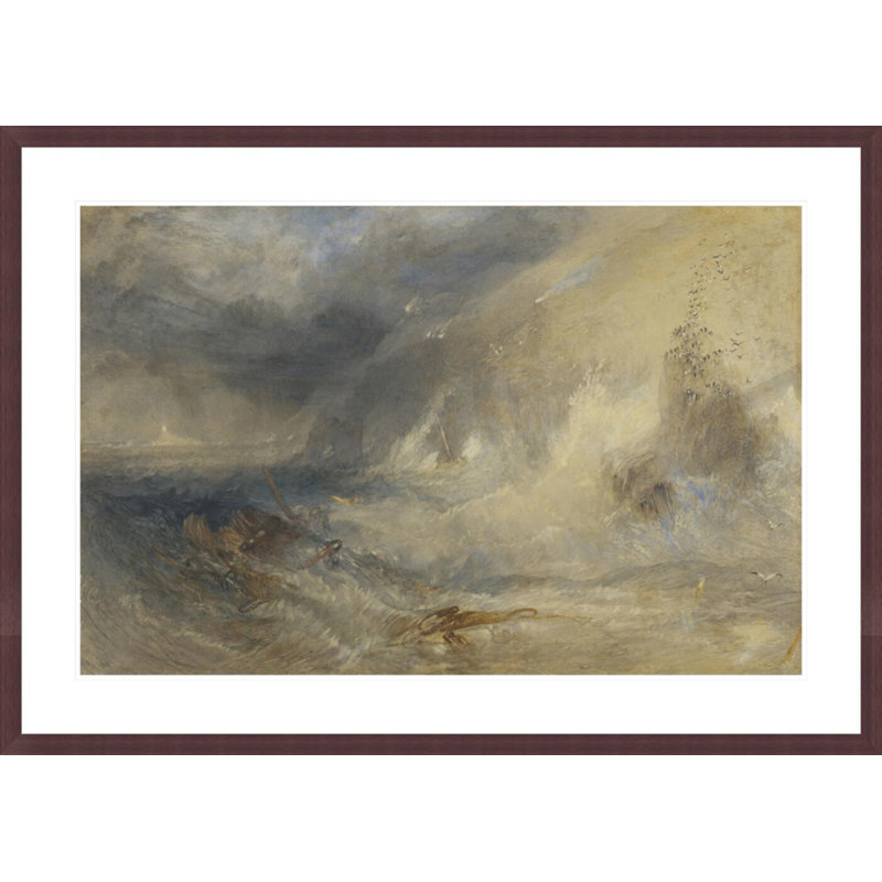 «Long Ship's Lighthouse Land's End» par Joseph Mallord William Turner, impression giclée encadrée, H 29,6 po x l 41,5 po