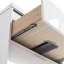 Meuble-lavabo autoportant de 36 po avec lavabo en résine, 1 armoire de rangement et petite armoire murale, tiroirs à fermeture en douceur, contreplaqué blanc brillant pour plus de confort - porte, confort