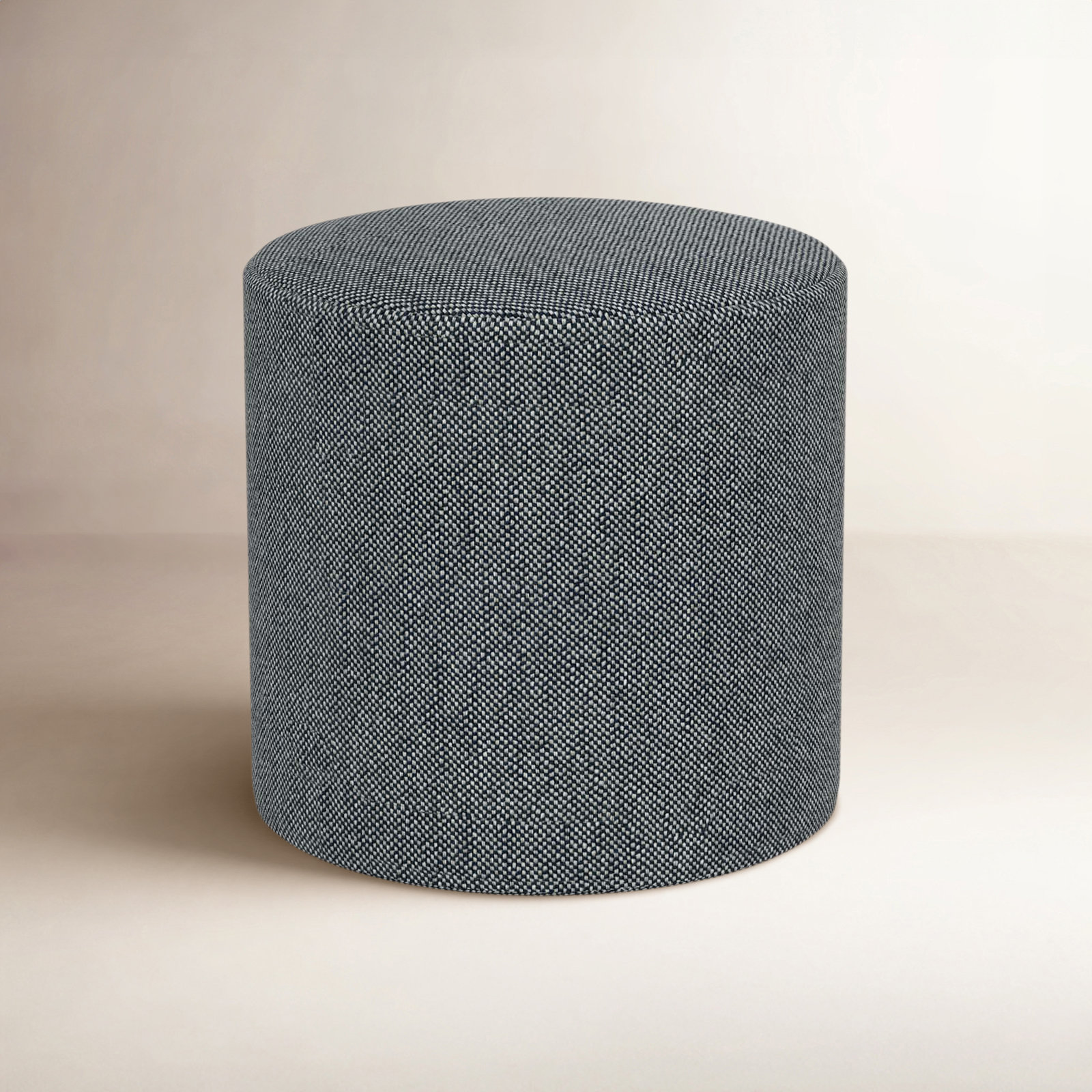 Orlando Upholstered Ottoman, Milsap Navy Sustain Tweed