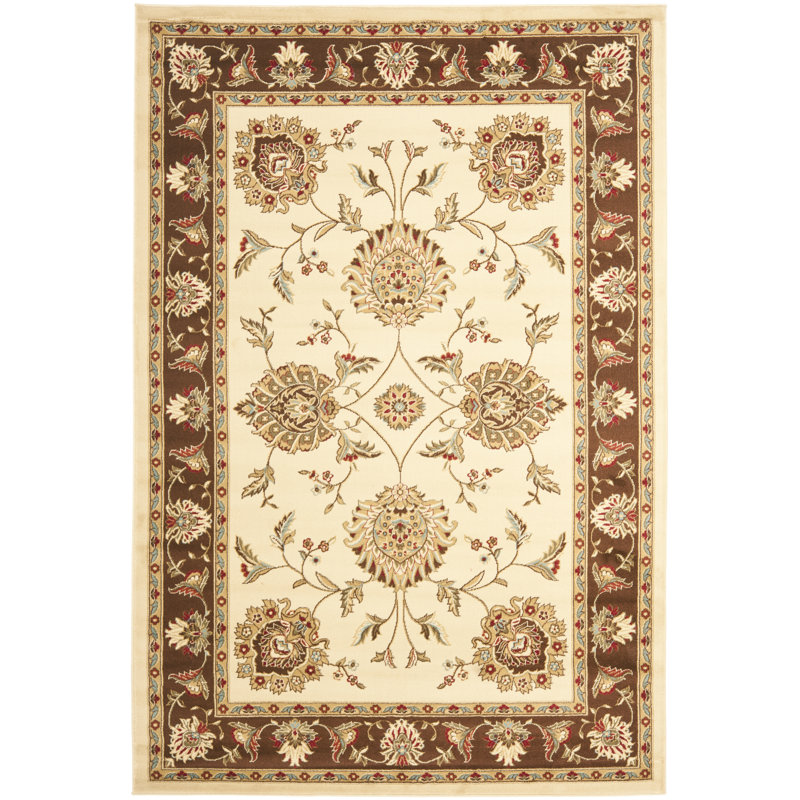 Tapis oriental ivoire / brun Klose, Rectangle 6 pi 7 po x 9 pi 6 po