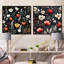 Jepson - Ensemble de 2 collages carrés botaniques abstraits-101857310-101857311