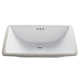 Elavo White Ceramic Rectangular Undermount Bathroom Sink