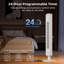 Ventilateur d'intérieur sans lame de 41 pouces - oscillation à 90 °, 6 vitesses, 4 modes, minuterie 24H, blanc sur pied-125816342