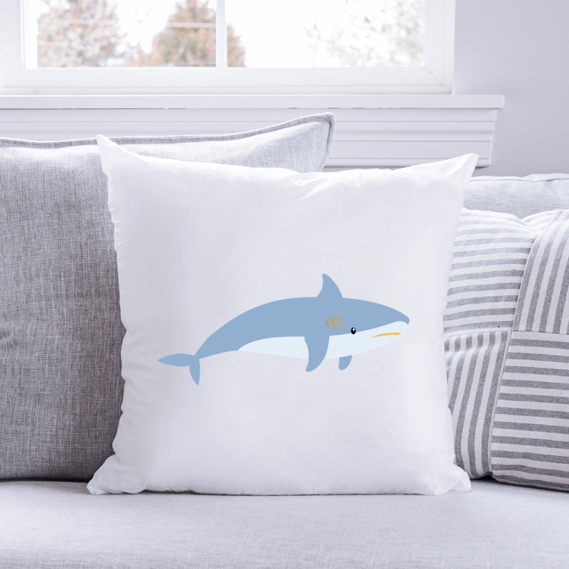 Nautical Sea Life_7 - Coussin décoratif en polyester inclus, H 18 po x l 18 po