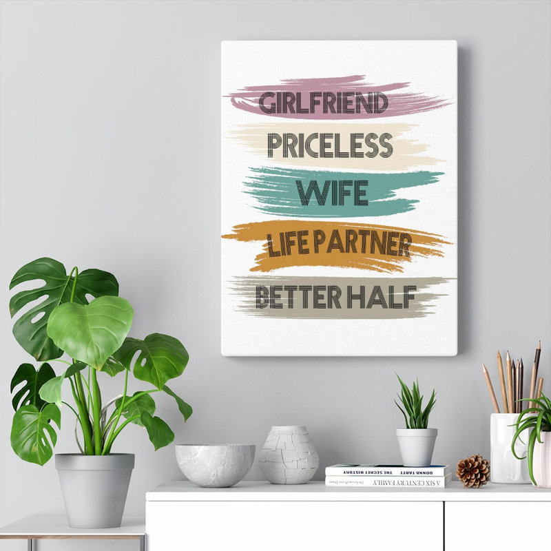 Life Partner Better Half - Wrapped Canvas Print
