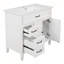 Meuble-lavabo autoportant de 36 po avec lavabo en céramique, tiroirs à fermeture en douceur et grand rangement-308581570