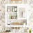 Bathroom Wall Cabinet With Mirror, Wall Mounted Medicine Cabinet With 4 Shelves, Mirrored Door Over Toilet Storage Cabinet & Adjustable Shelves-1465252081