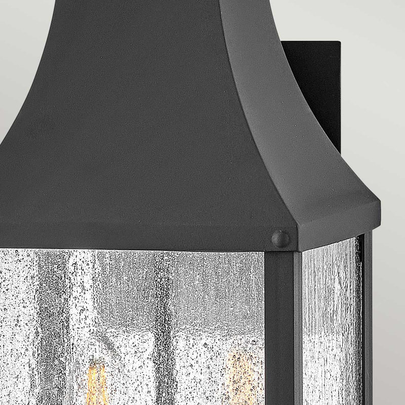 Trevett Black 58.4cm H Clear Glass Outdoor Wall Lantern