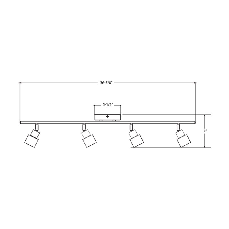Chappelle Satin Nickel LED Adjustable Rail Lighting Kit