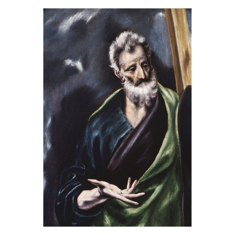 «Détail of Saint Andrew» par El Greco - Estampe numérique, H 28 po x l 22 po