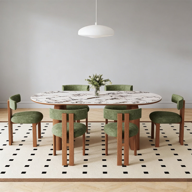 Bynum, H 29,5 po x l 70,9 po x P 35,4 po, 7 pièces : table, 6 chaises