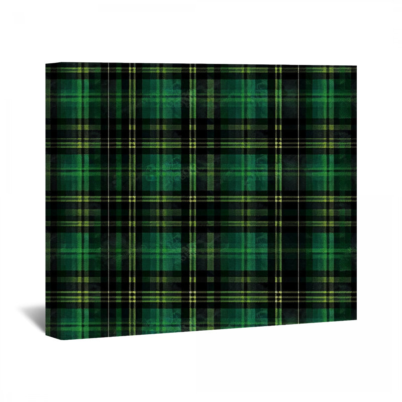 Décoration murale en toile Tartan, H 32 po x l 32 po