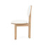 Chaise de salle à manger en polyester et tissu beige avec structure en bois (ensemble de 2) - Naturel