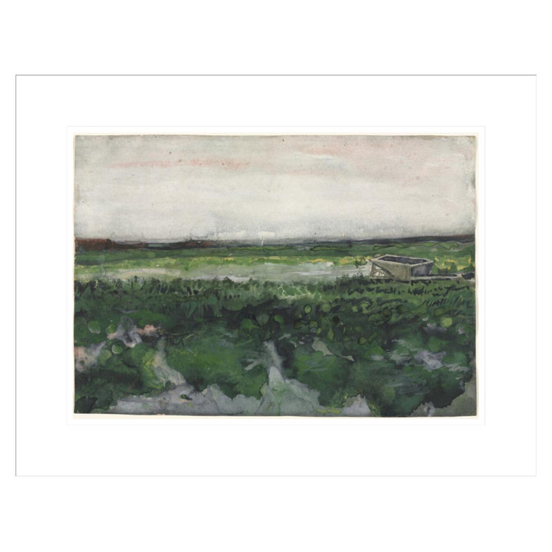 Paysage avec brouette par Vincent van Gogh, H 17,05 po x l 21,75 po
