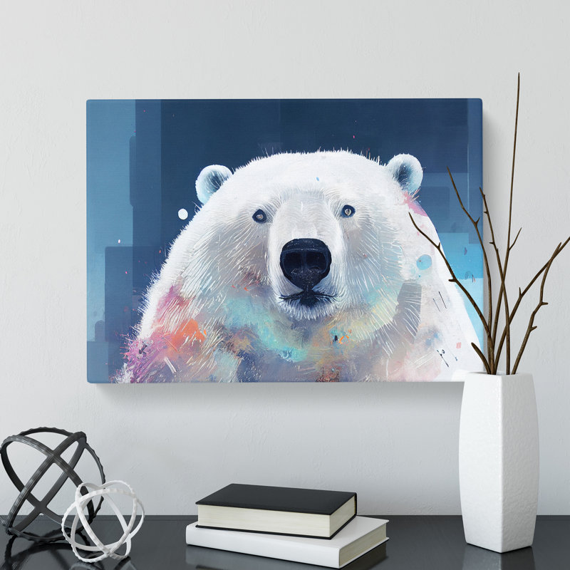 Polar Bear Painting Vol.4 - Wrapped Canvas, 50cm H x 76cm W x 3cm D